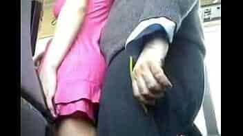 bus groping of a blonde woman by asian guy video