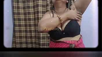 Bhabi talking dirty in Telugu audio and taking cumshot on her saree  and getting horny video