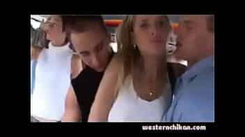 Hot Blonde groped in bus video